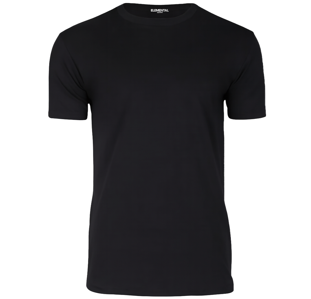 Remera Negra Elemental de Lujo - Molderia Exclusiva
